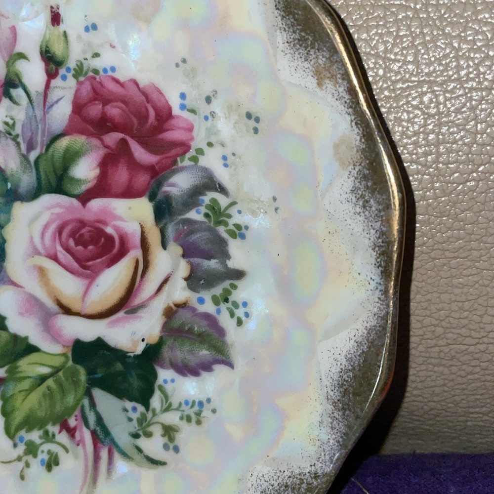 VINTAGE 1950’s NASCO DEL CORONADO Decorative Plate with Gold Trim - Picture 3 of 5